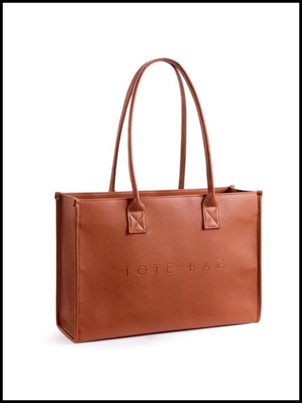 Oversize PU Leather Tote Bag Weekender Shopper Handbag